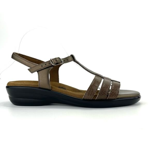 SAS Comfort Sandal Size 9 N Tripad Brown Leather Adjustable Strap Cushioned - Picture 3 of 14